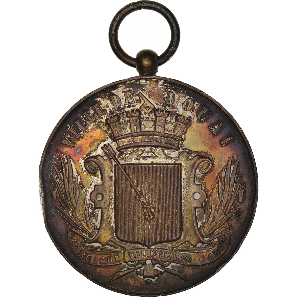 France, Medal, Société du Denier des Ecoles Laïques, Douai, Instruction