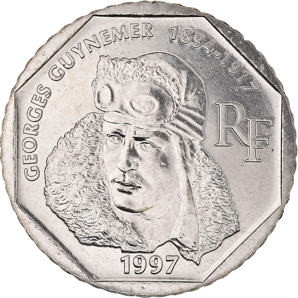Coin, France, Guynemer, 2 Francs, 1997, , Nickel, KM:1187, Gadoury:550