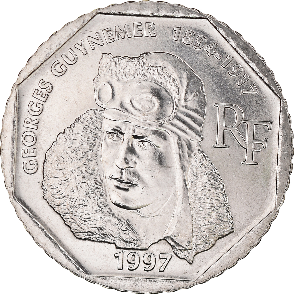 Coin, France, Guynemer, 2 Francs, 1997, Paris, FDC, , Nickel, KM:1187