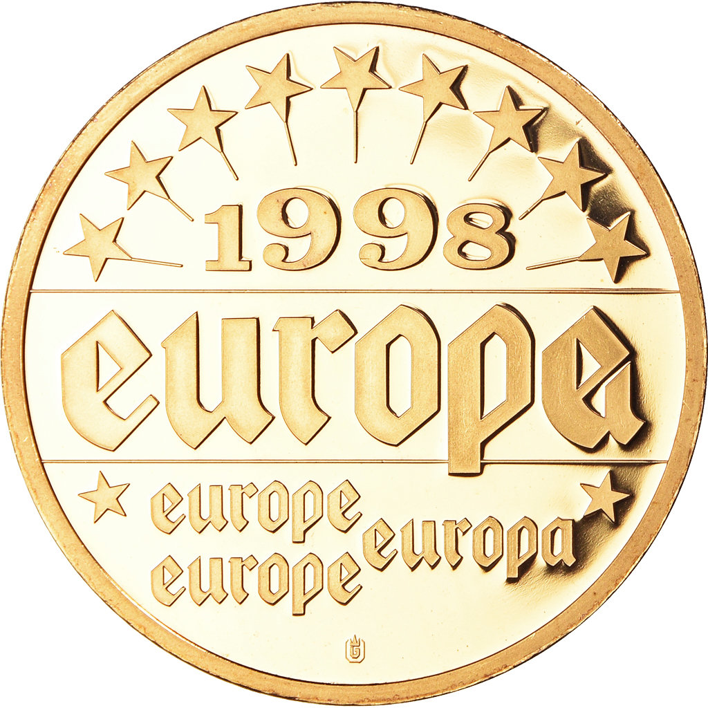 France, Medal, Europa 1998, Helmut Kohl, Deutschland, Politics, , Copper