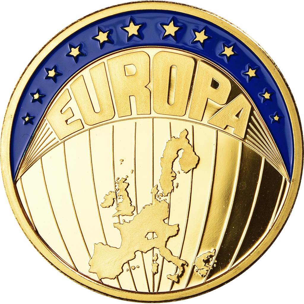 France, Medal, Ecu Europa, Politics, 1998, , Copper Gilt