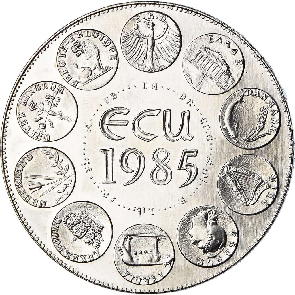 France, Medal, Ecu Europa, Marianne, Politics, 1985, Rodier, MS(65-70)
