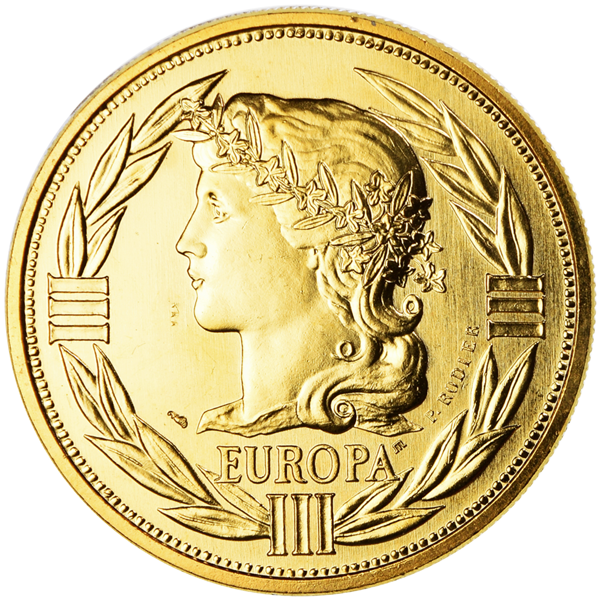 France, Medal, Ecu Europa, Marianne, Politics, 1993, Rodier, 