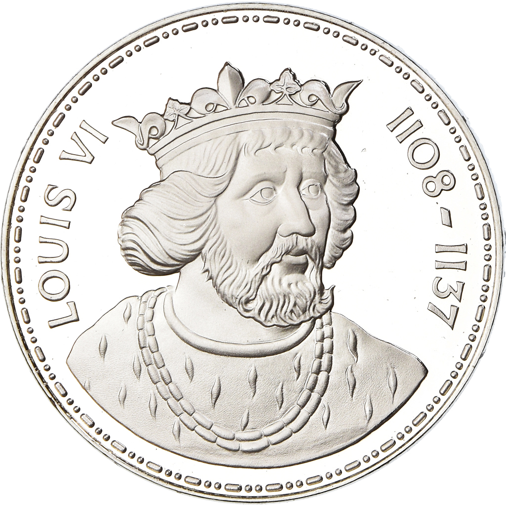 France, Medal, Les Rois de France, Louis VI, History, , Silver