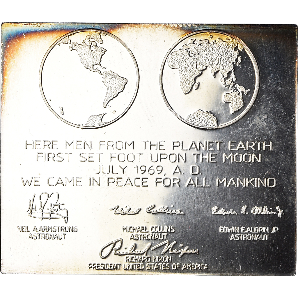 United States of America, Medal, Maanlanding Plaquette, Apollo 11, Sciences &