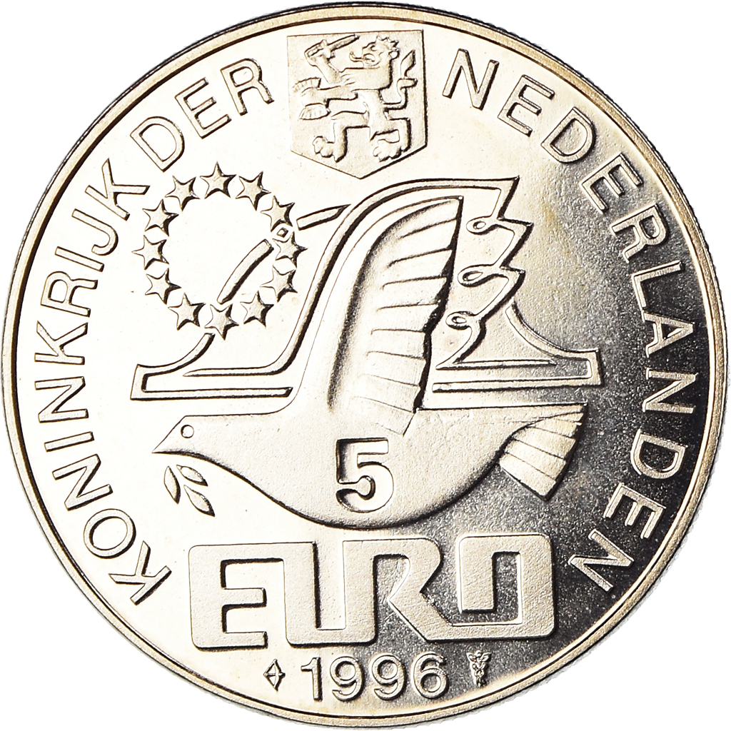 Países Bajos, Token, 5 Euro, Willem Barentsz, Nova Zembla, 1995, FDC, Cobre -