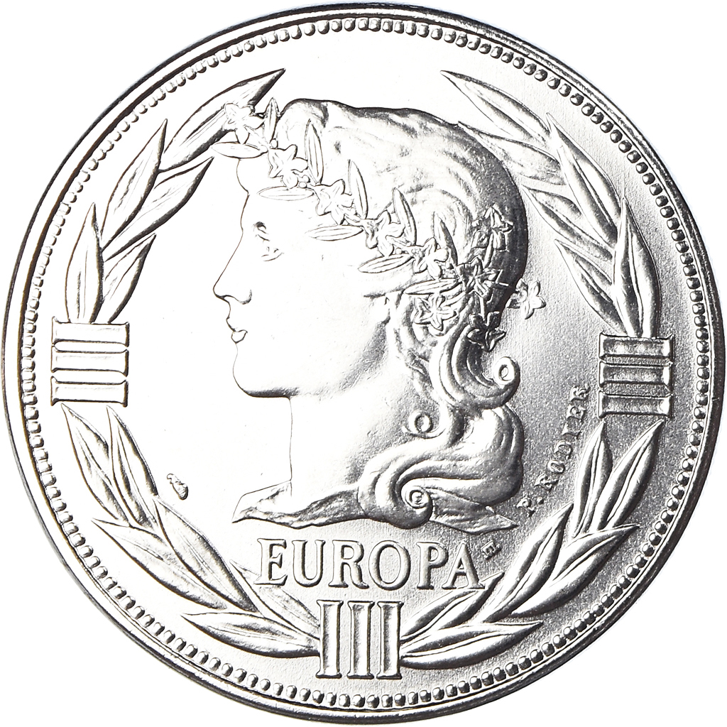France, Medal, Ecu Europa, Marianne, Politics, 1987, , Copper-nickel