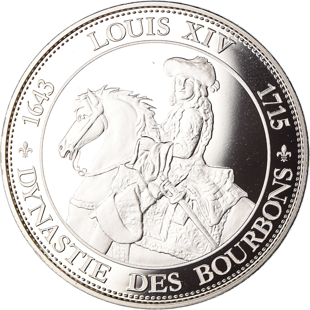 Francia, medalla, Louis XIV, Dynastie des Bourbons, History, FDC, Cobre -