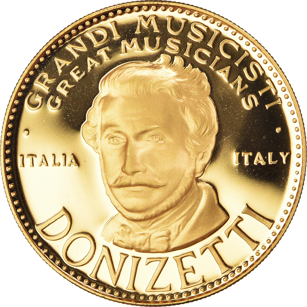 France, Medal, Donizetti, Musique, 1991, Proof, , Vermeil