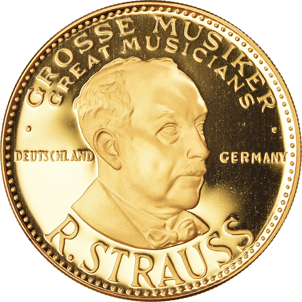 France, Medal, Strauss, Musique, 1991, Proof, , Vermeil