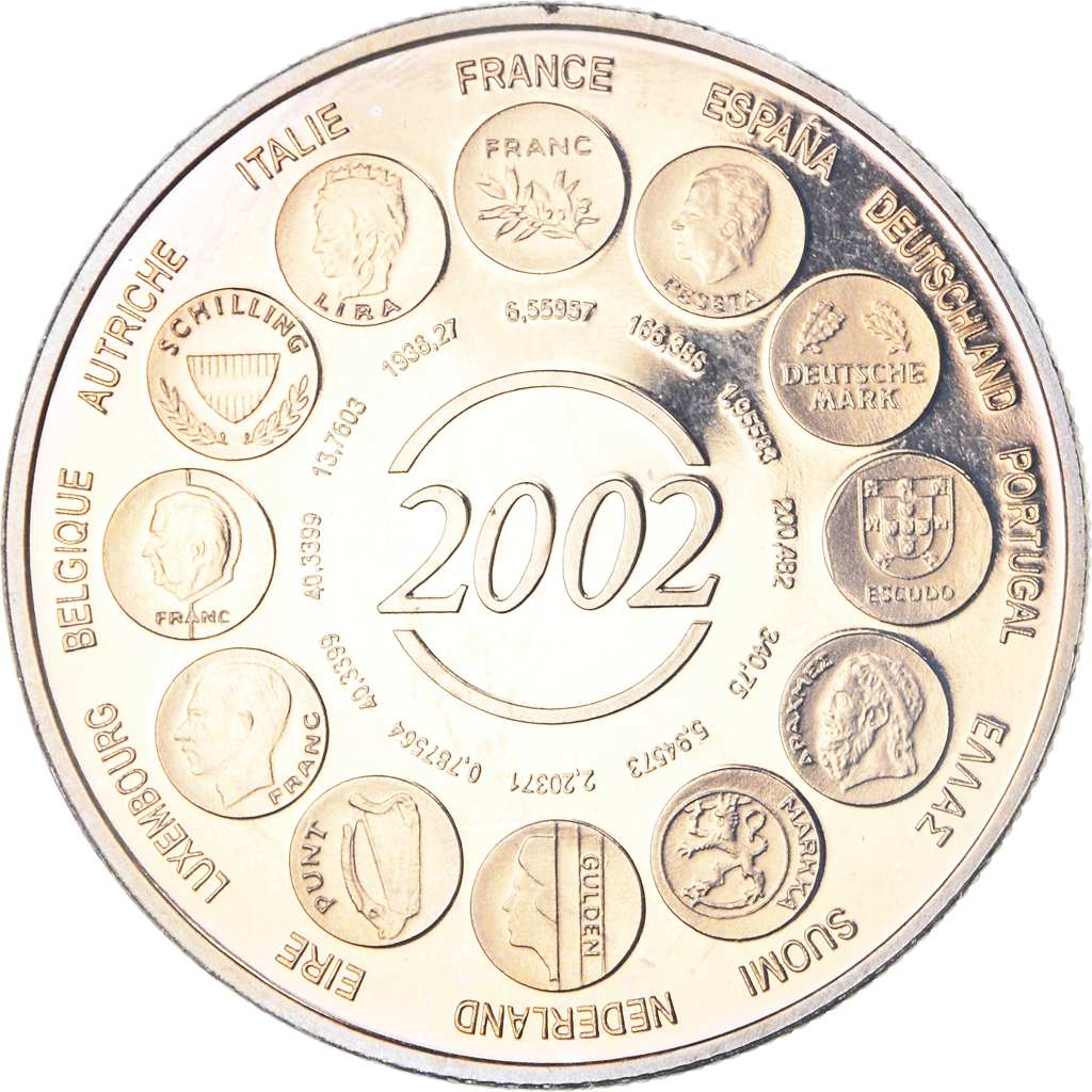 France, Medal, L'Europe, Naissance de l'Euro Fiduciaire, Politics, 2002