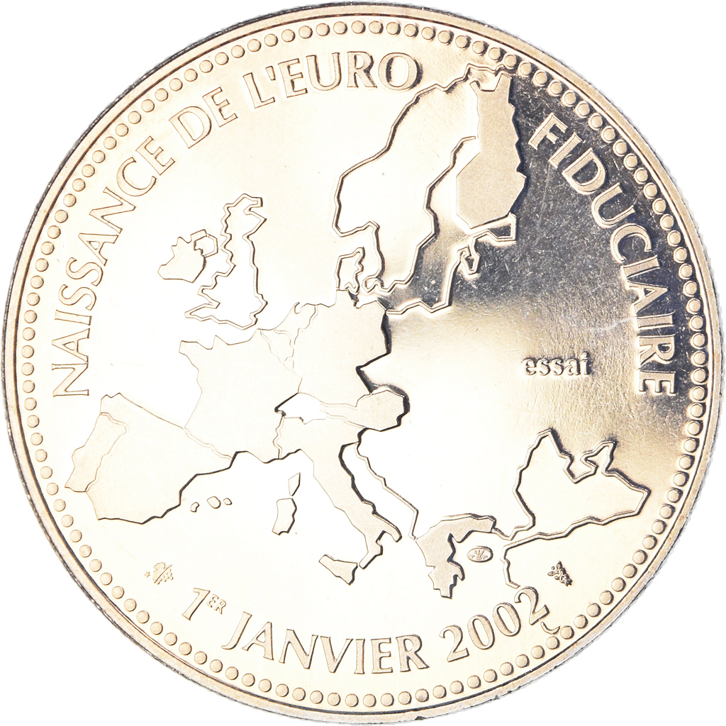France, Medal, L'Europe, Naissance de l'Euro Fiduciaire, Politics, 2002