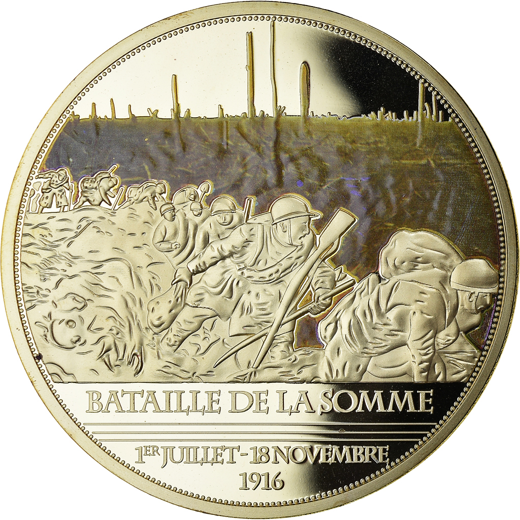 France, Medal, Centenaire de la Première Guerre Mondiale, Bataille de la Somme