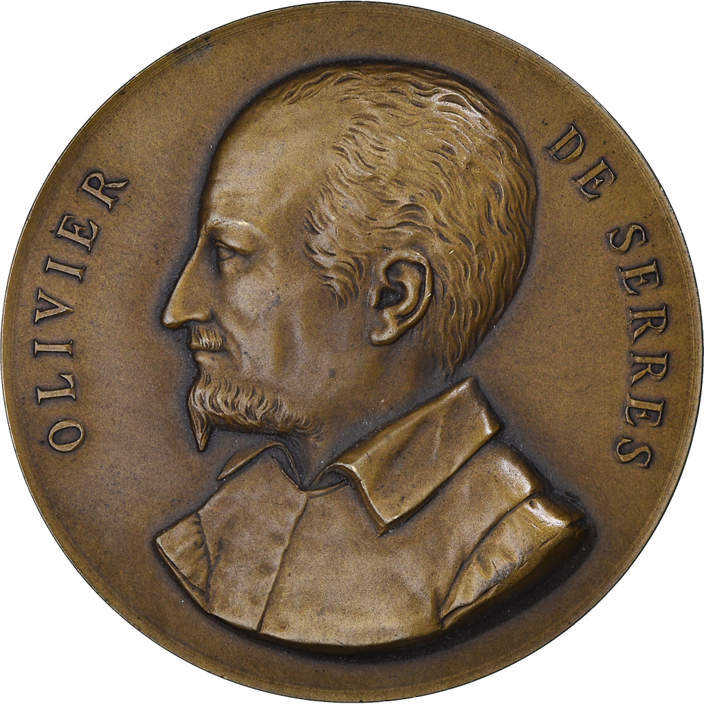 France, Medal, Olivier de Serres, Société d'Agriculture d'Indre et Loire