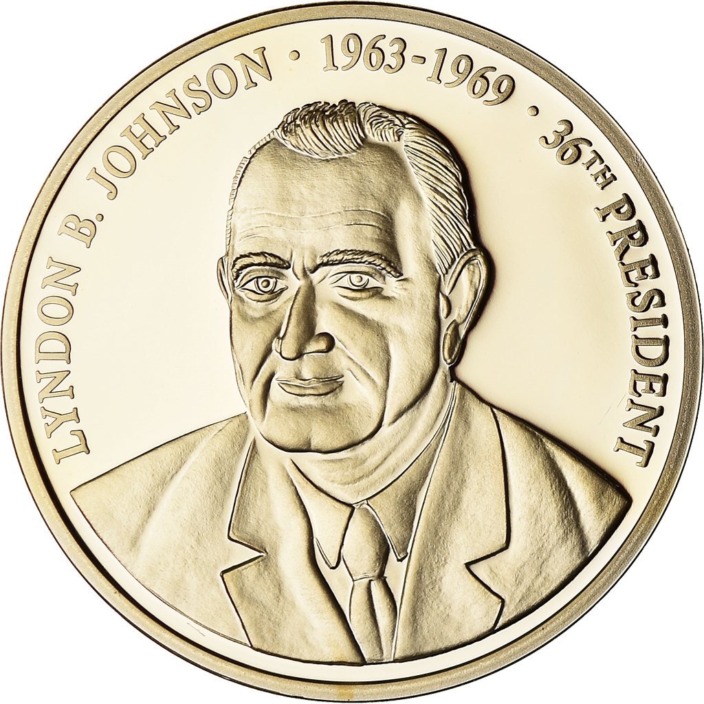 United States of America, Medal, Les Présidents des Etats-Unis, L.Johnson