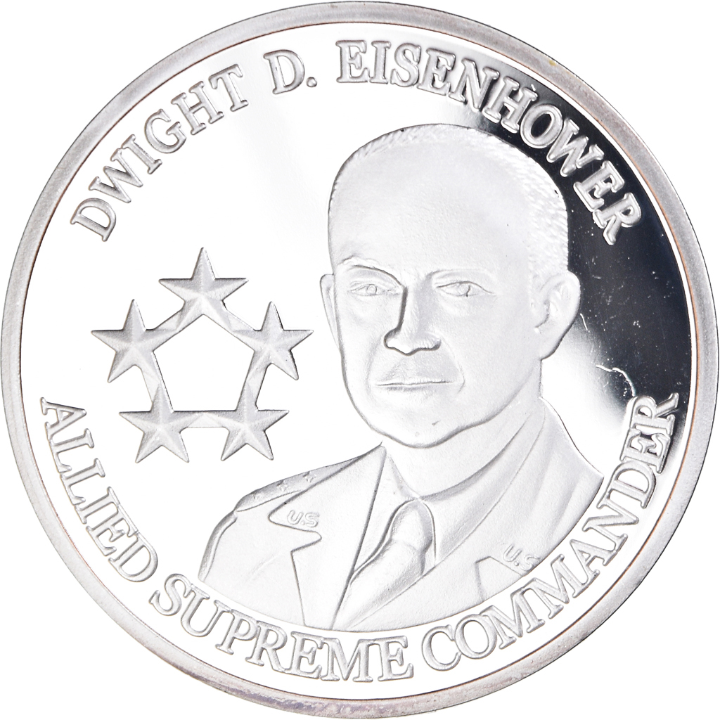 [#188103] Frankreich, Medaille, Leaders Of World War II, Dwight D. Eisenhower, W