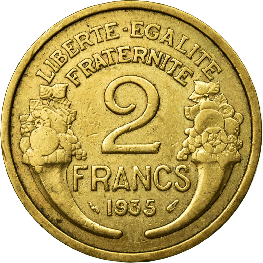 Coin, France, Morlon, 2 Francs, 1935, , Aluminum-Bronze, KM:886