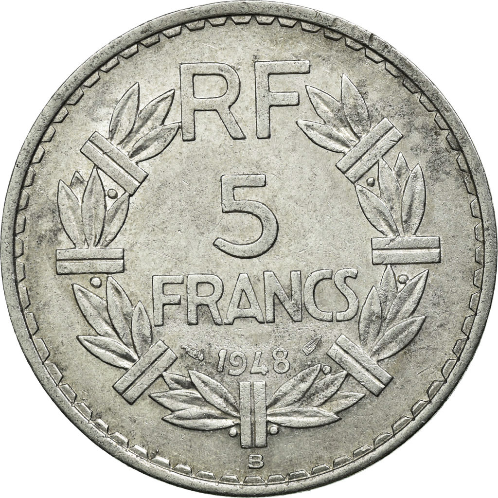 Coin, France, Lavrillier, 5 Francs, 1948, Beaumont - Le Roger, 