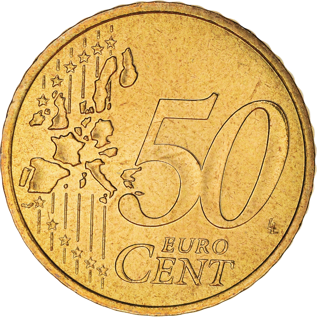 France, 50 Euro Cent, 2000, Paris, BU, , Brass, KM:1287