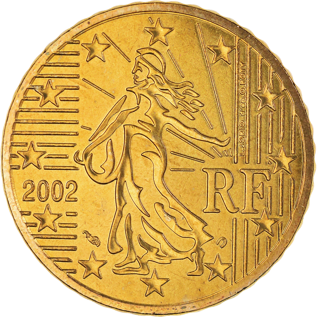 France, 50 Euro Cent, 2002, Paris, BU, , Brass, KM:1287 | European Coins