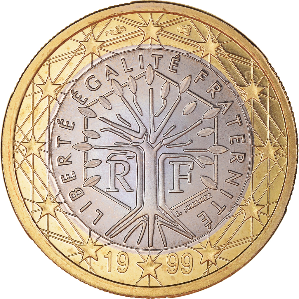 France, Euro, 1999, Paris, Proof / BE, MS, Bi-Metallic, KM:1288