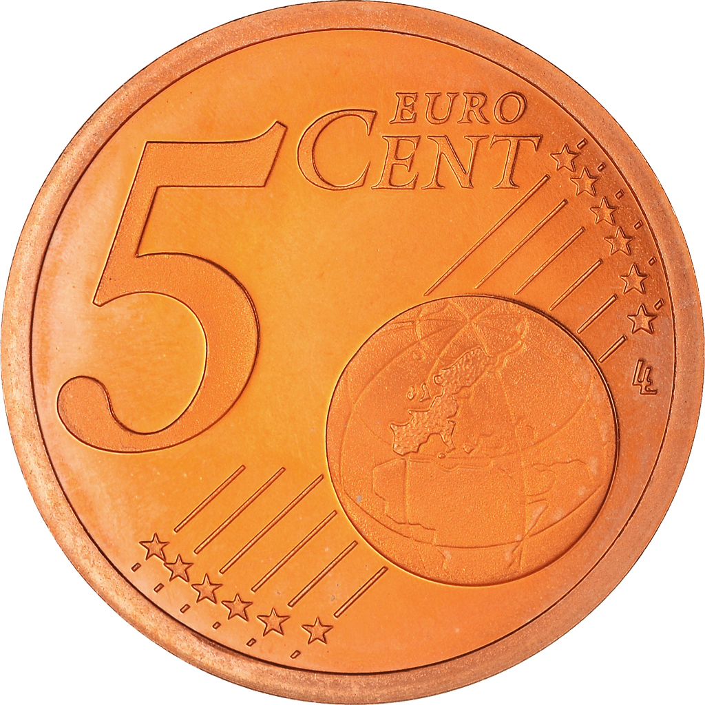 Frankreich, 5 Euro Cent, 1999, Paris, Proof / BE, STGL, Copper Plated Steel