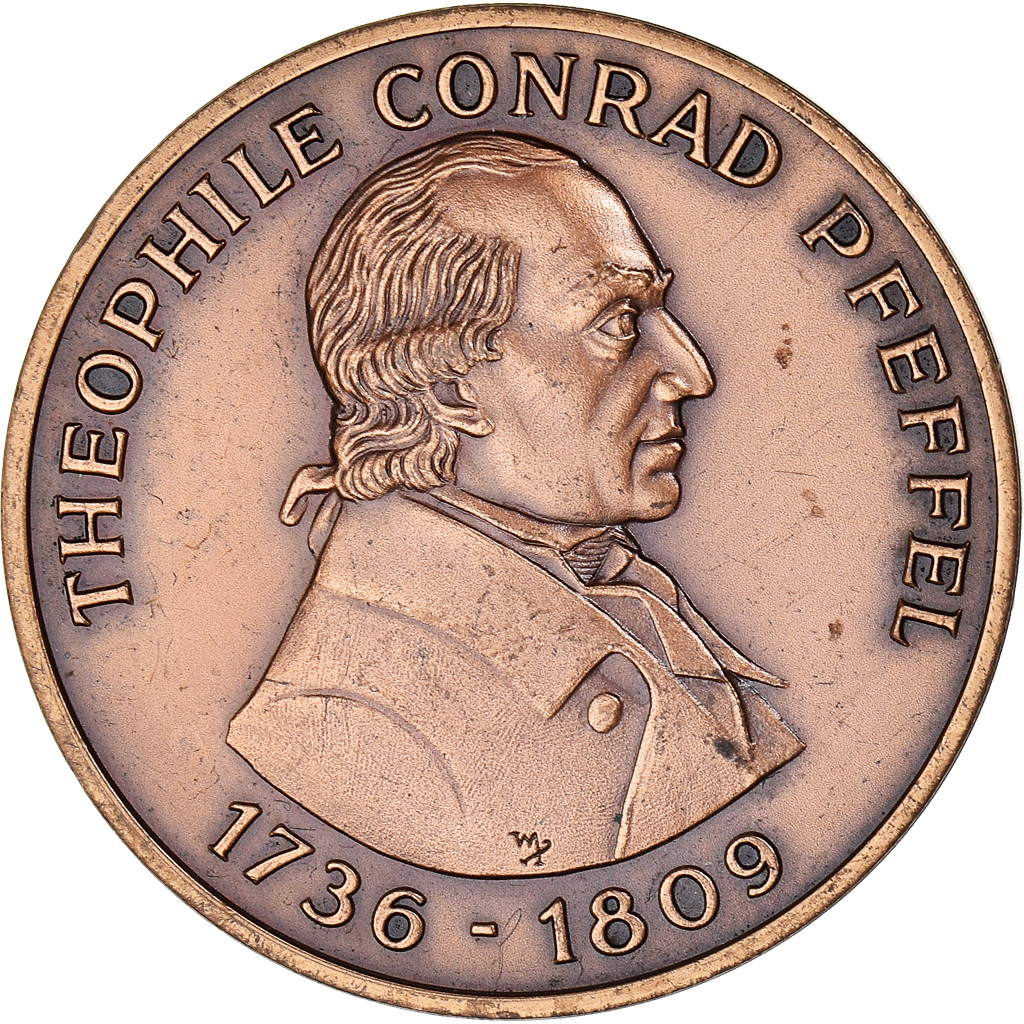 France, Medal, 250ème Anniversaire de la Naissance de Pfeffel, Colmar, Arts &