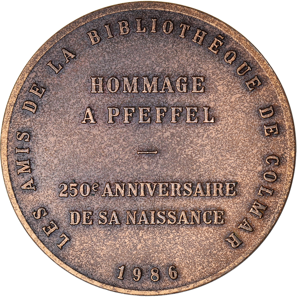 France, Medal, 250ème Anniversaire de la Naissance de Pfeffel, Colmar, Arts &