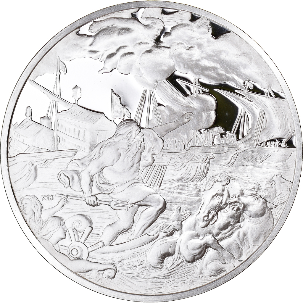 France, Medal, Peinture, Rubens, La Colère de Neptune, 1980, Proof, 