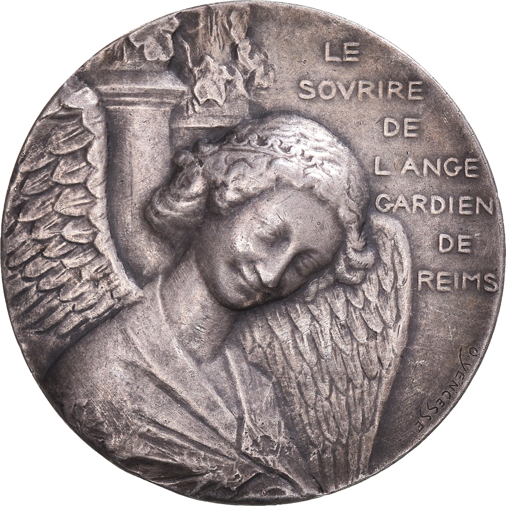 France, Medal, l'Ange au Sourire et le Bombardement de la Cathédrale de Reims