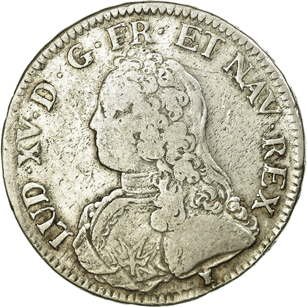 Coin, France, Louis XV, Écu aux branches d'olivier, Ecu, 1730, Rennes