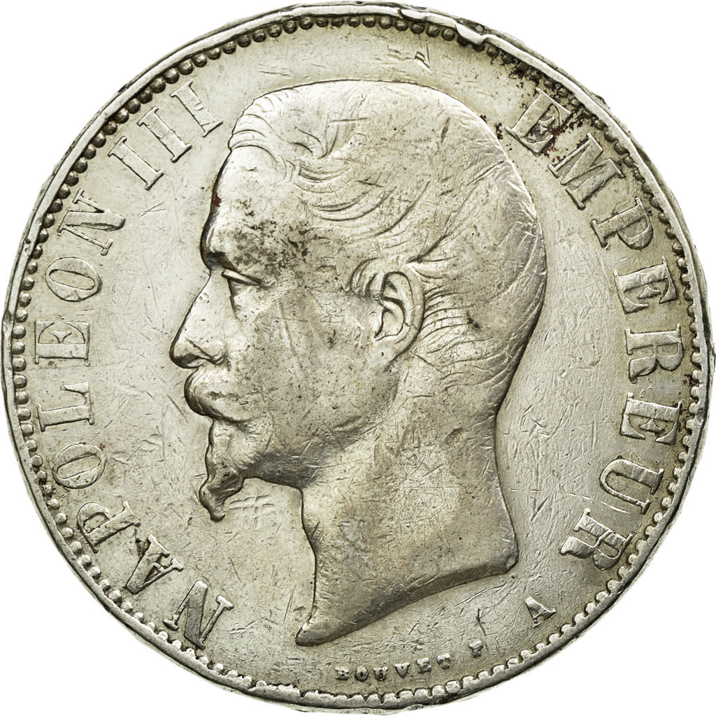 Coin, France, Napoleon III, Napoléon III, 5 Francs, 1855, Paris, 