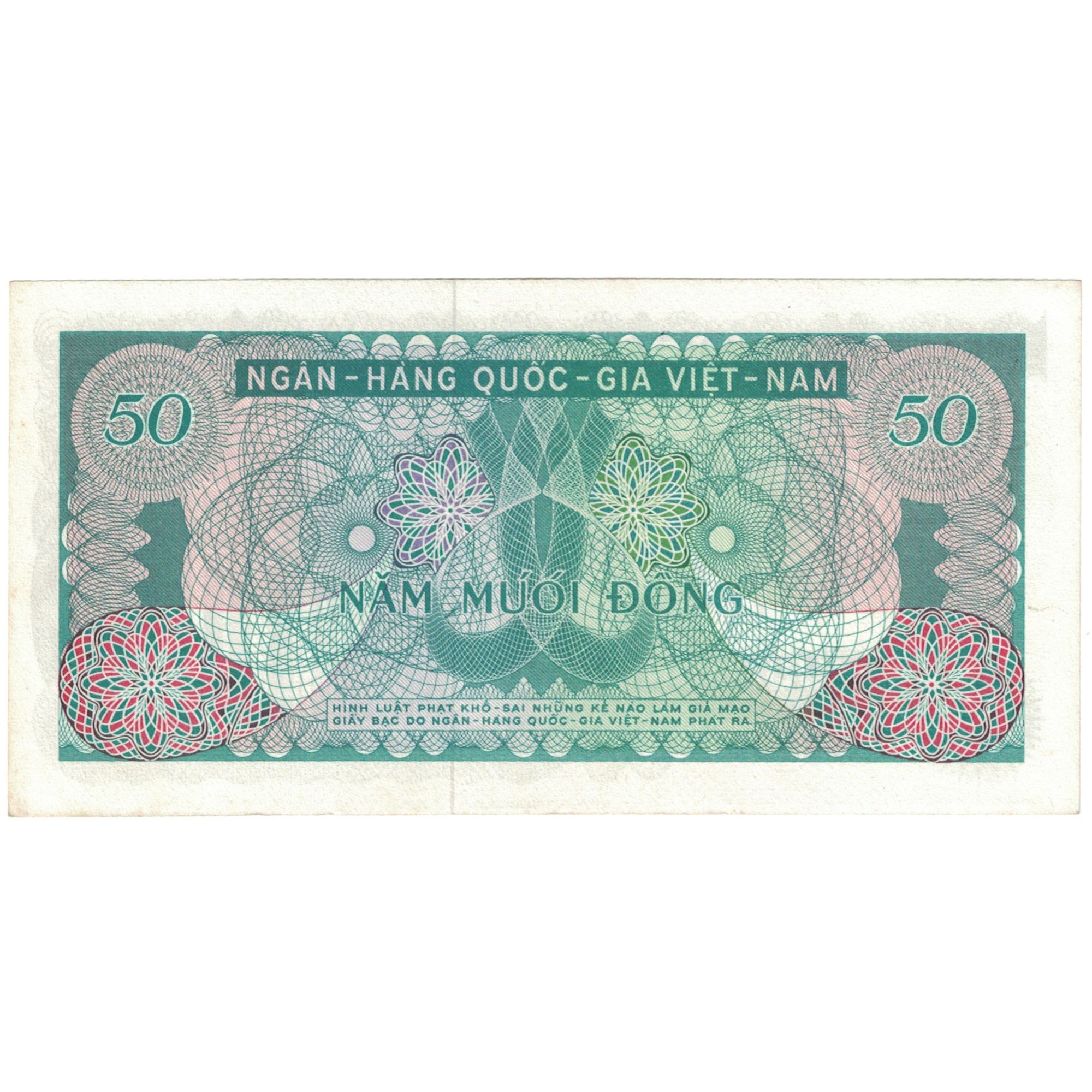 Billete, 50 D<ox>ng, Vietnam del Sur, KM:25a, UNC