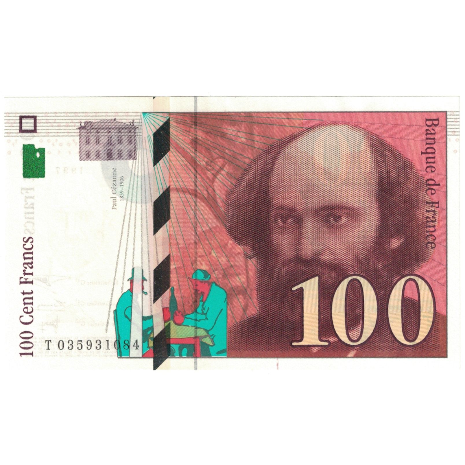 France, 100 Francs, 1997, Cézanne, AU(55-58), Fayette:74.1, KM:158a