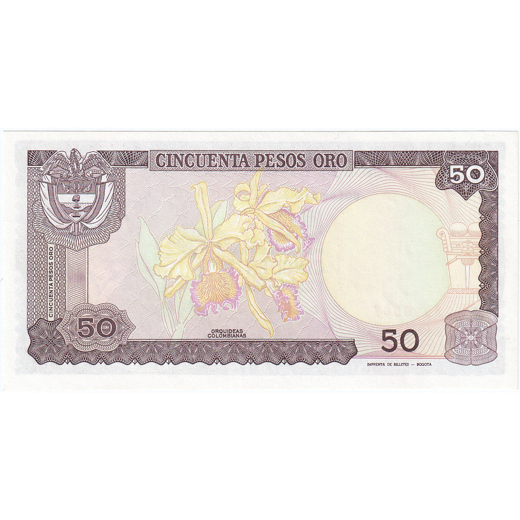 Colombia, 50 Pesos Oro, 1986-01-01, KM:425b, UNC