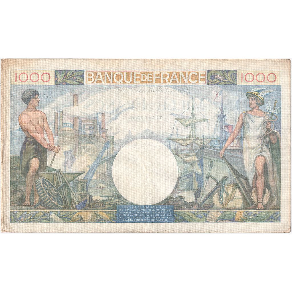 Frankreich, 1000 Francs, A.561, VZ, Fayette:39.2, KM:96a