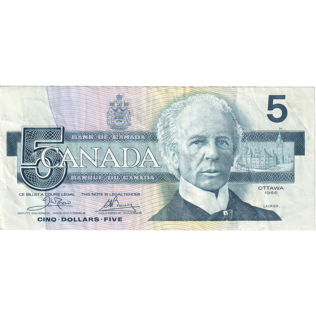 Canada, 5 Dollars, 1986, KM:95a2, EF(40-45)