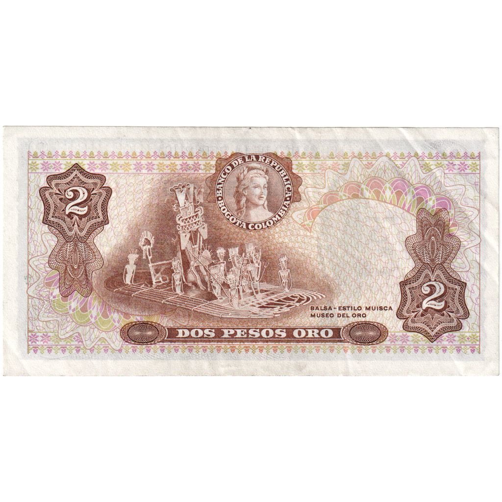 Colombia, 2 Pesos Oro, 1977-07-20, EF