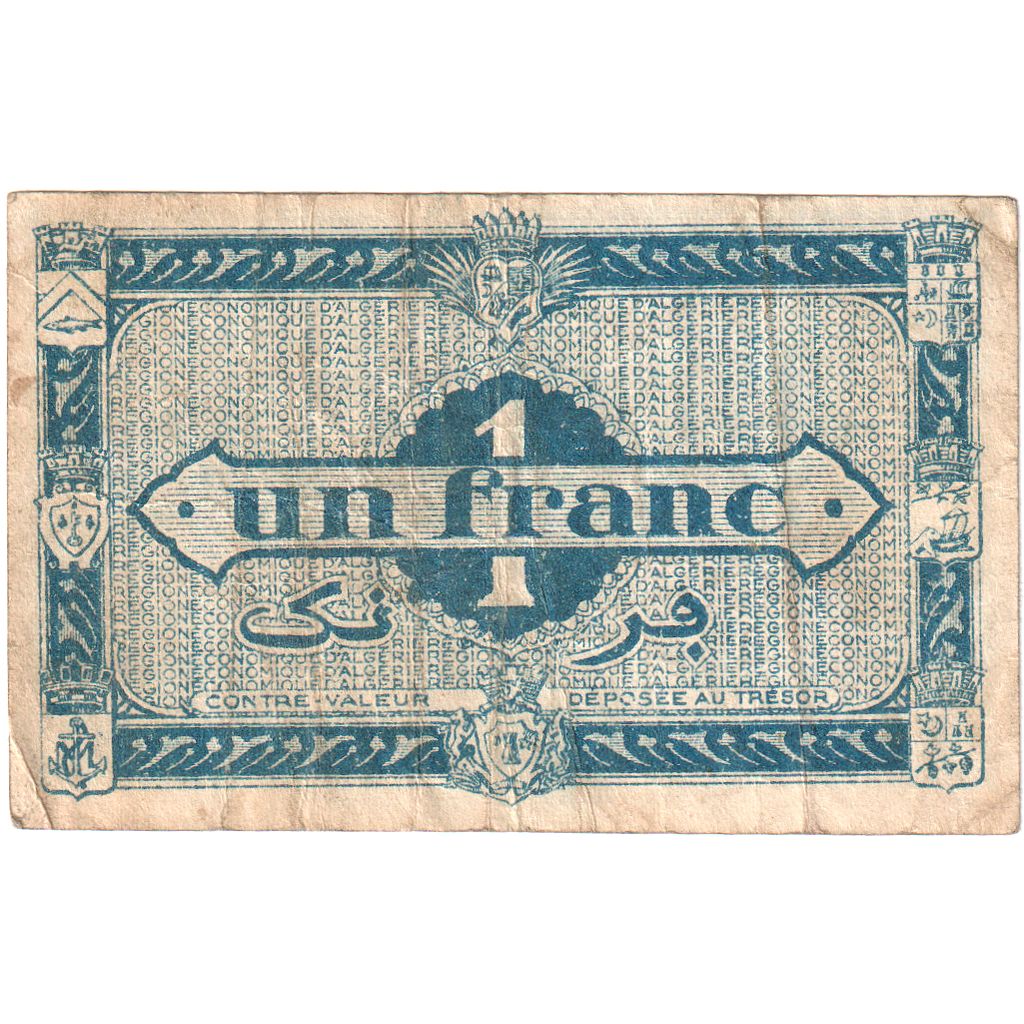 Algeria, 1 Franc, 1944-01-31, VF