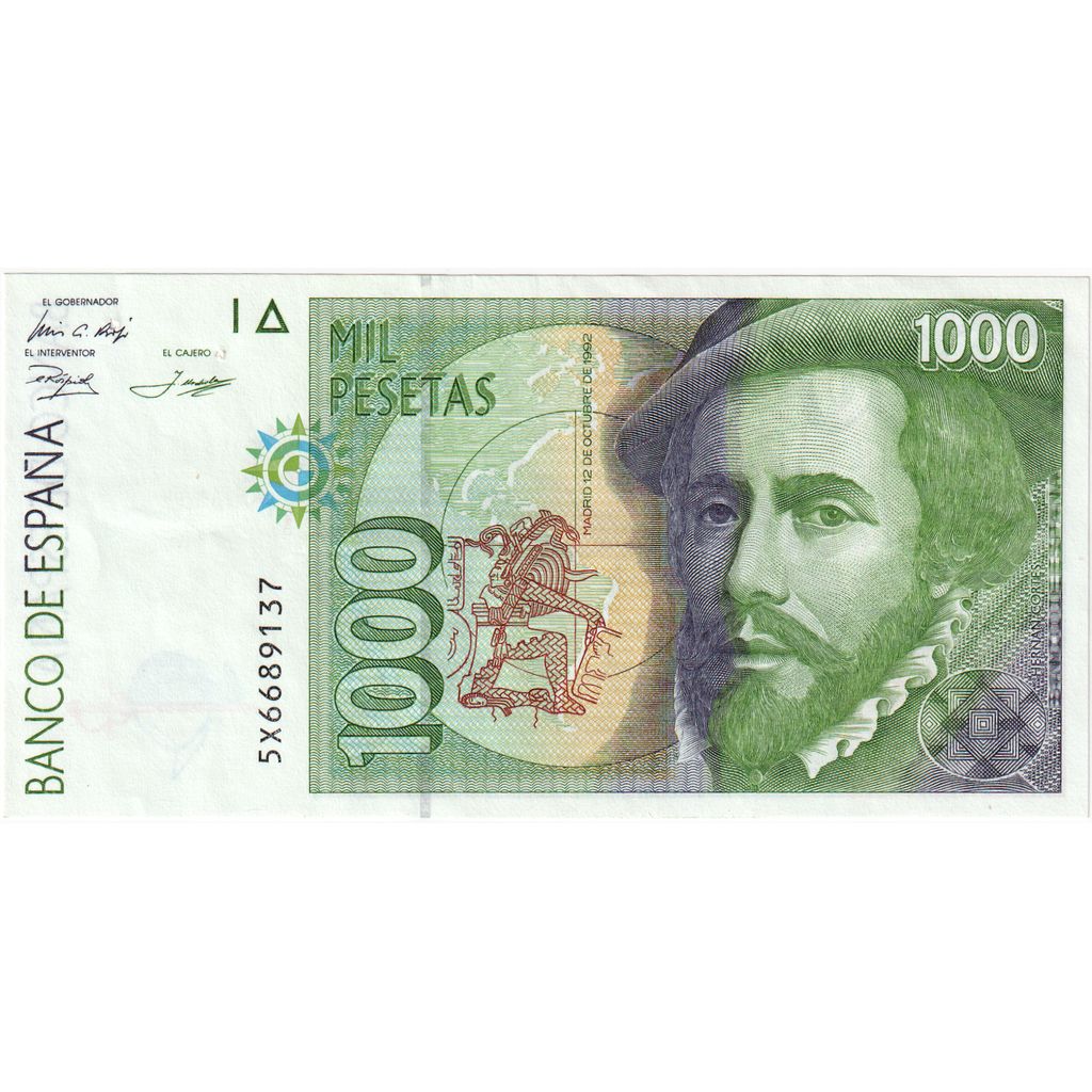 Spain, 1000 Pesetas, EF(40-45)