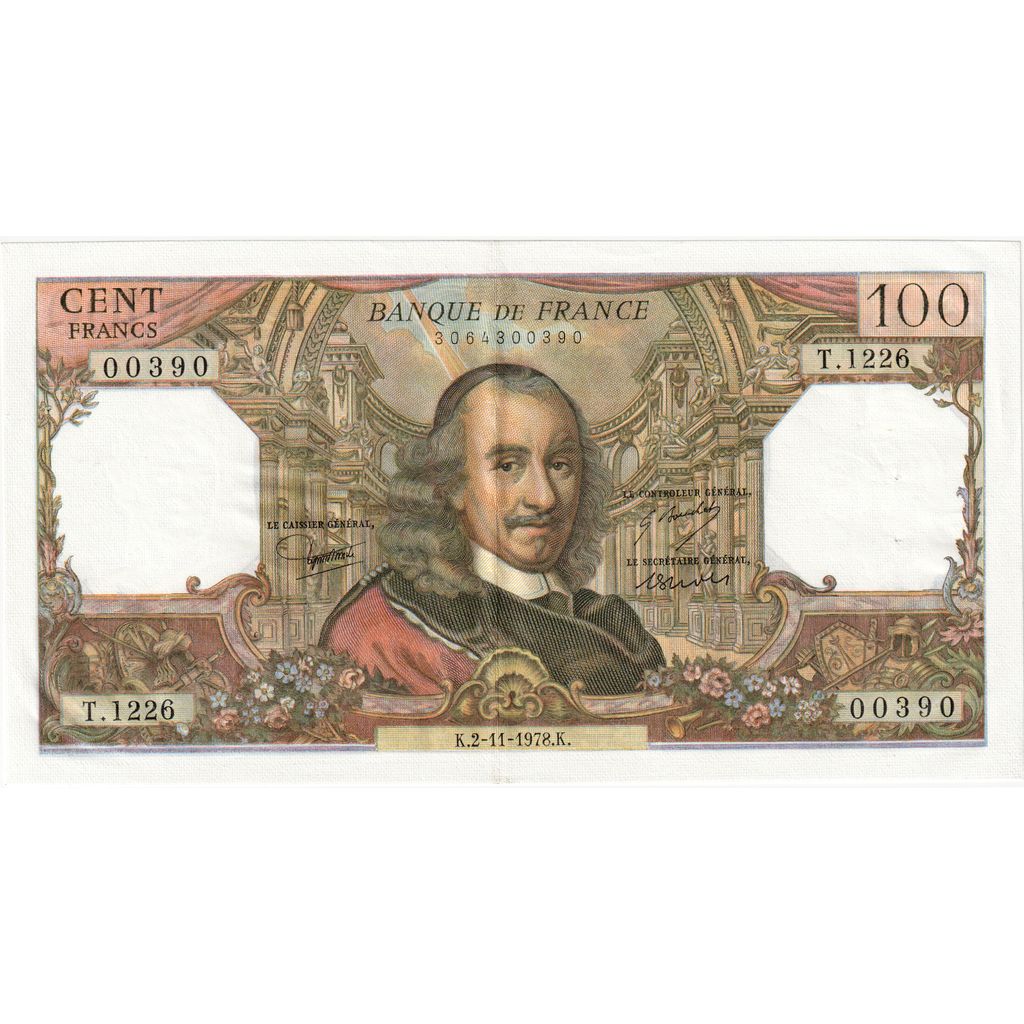 France, 100 Francs, Corneille, 1978-11-02, T.1226, EF(40-45)