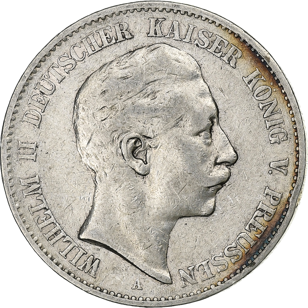 German States, PRUSSIA, Wilhelm II, 2 Mark, 1896, Berlin, Silver, 