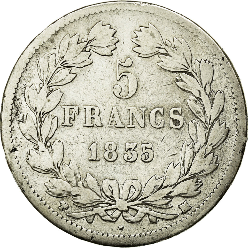 Coin, France, Louis-Philippe, 5 Francs, 1835, Marseille, , Silver