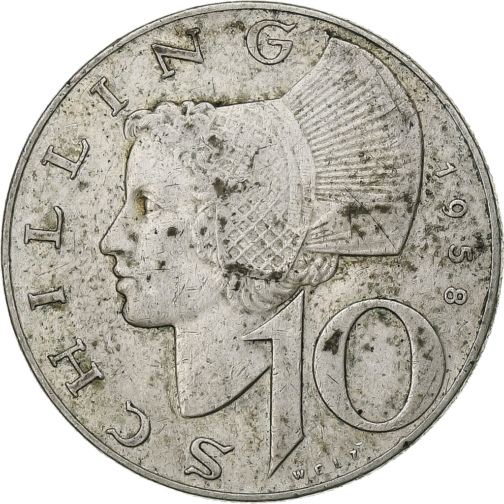 Austria, 10 Schilling, 1958, Silver, , KM:2882