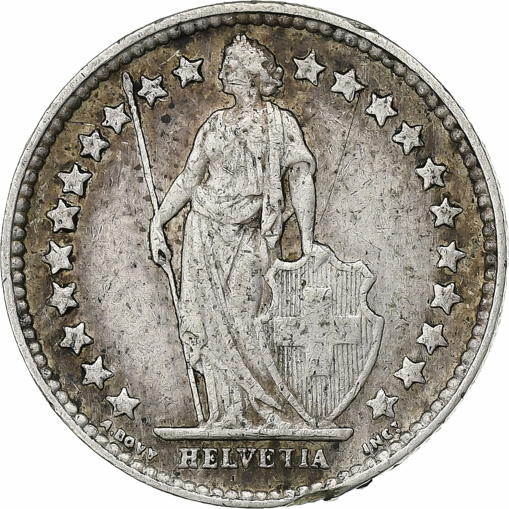 Switzerland, 1/2 Franc, 1908, Bern, Silver, , KM:23