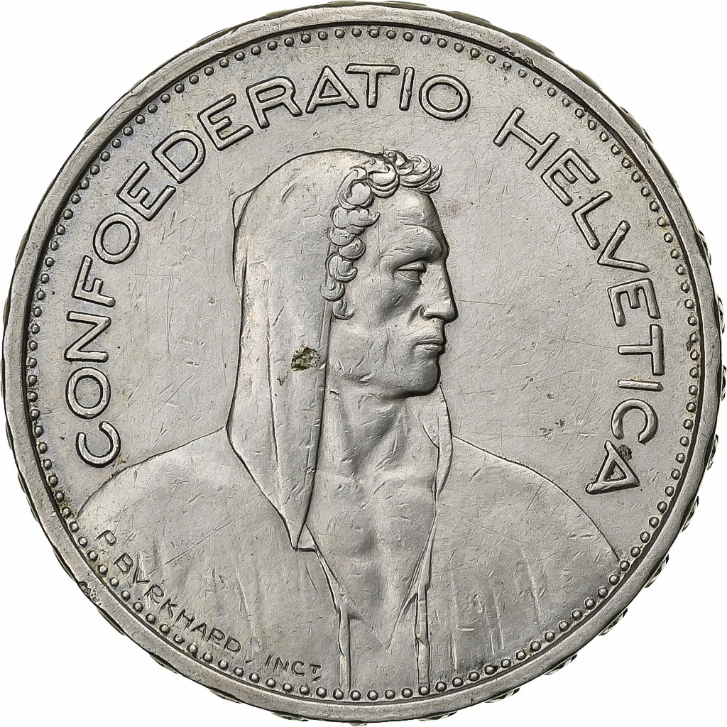 Switzerland, 5 Francs, 1933, Bern, Silver, , KM:40