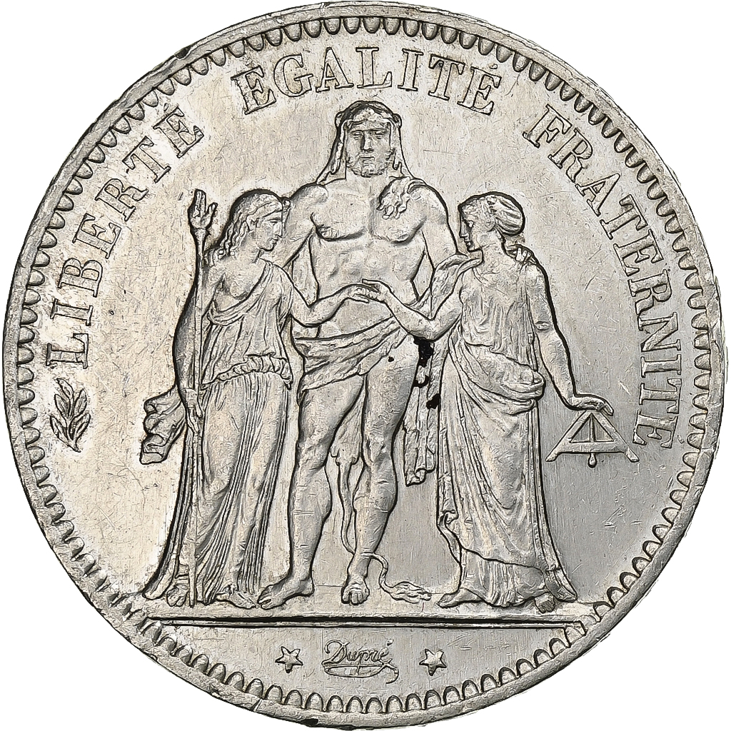 France, 5 Francs, Hercule, 1876, Paris, Silver, , Gadoury:745a