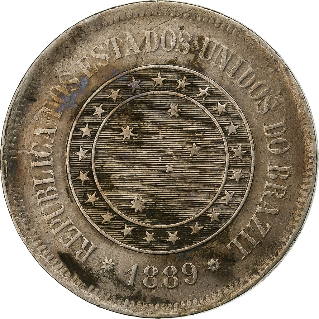 Brazil, 100 Reis, 1889, Copper-nickel, , KM:492