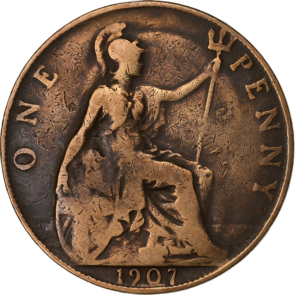 Great Britain, Edward VII, Penny, 1907, Bronze, , KM:794.2