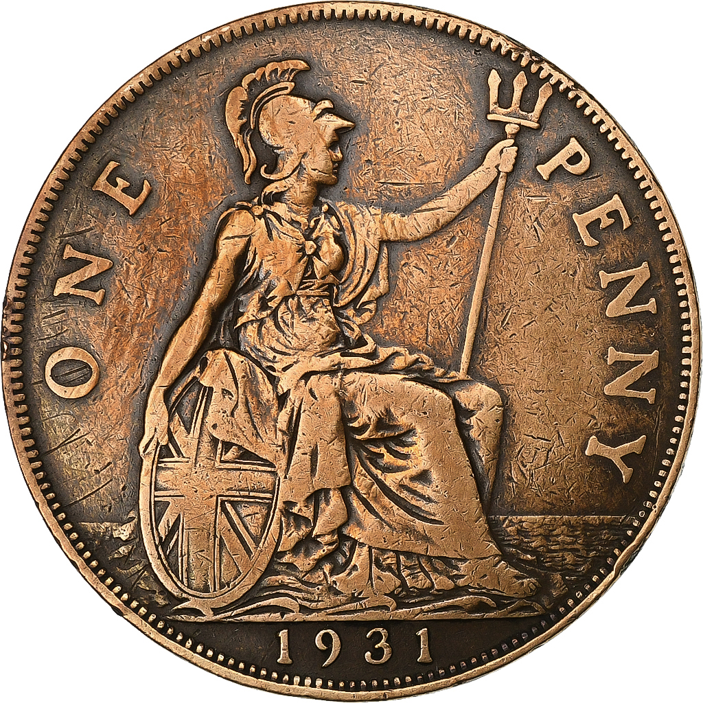 Great Britain, George V, Penny, 1931, Bronze, , KM:838